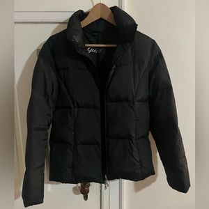 Guess Black Puffer Jacket! Size Small Logo on side upper Sleeve!